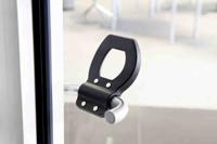 815121plhn9005l-bow-handle-19-22 TR Fastenings Black Hands Free Door Opener