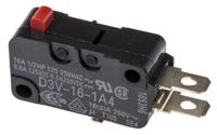 d3v-16-1a4 Omron Pin Plunger Micro Switch, Solder, Tab Terminal, 16 A @ 250 V ac, SPDT, IP40