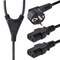 pxt101yeu2m StarTech.com Right Angle CEE 7/7 Plug to Straight IEC C13 Socket Power Cord, 2m