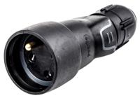 0-504-41 Legrand French Mains Connector, 16A Black, Cable Mount Rubber, 250 V