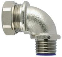 166-32401-lts16-90fmc-m16-npbpa6-ml HellermannTyton 90° Elbow, Conduit Fitting, 16mm Nominal Size, M16, Brass, PA 6, Silver IP68 rating