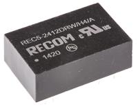rec5-2412drwh4a Recom REC5 DC-DC Converter, ±12V dc/ ±210mA Output, 18 → 36 V dc Input, 5W, Through Hole, +75°C Max Temp -25°C