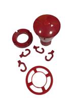 204-1764 RS PRO Red/White ABS Barrier Post