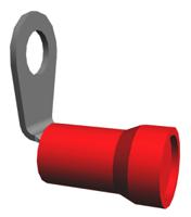 54725-1 TE Connectivity, PLASTI-GRIP Insulated Ring Terminal, M6 (1/4) Stud Size, 6.6mm² to 10.5mm² Wire Size, Red