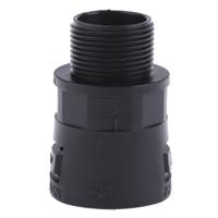 7tca296000r0797-al28m25abl Adaptaflex Straight, Conduit Fitting, 28mm Nominal Size, M25, Nylon 66, Black IP66 rating
