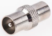 392-661 RS PRO Straight Coax Adapter TV Plug to TV Plug