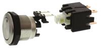 124168231122000 Schurter Illuminated Push Button Switch, Latching, Panel Mount, 19mm Cutout, DPDT, Green LED, 125/250V ac, IP64