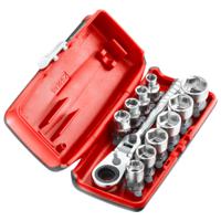 rxpicopb Facom 11-Piece Metric 1/4 in Standard Socket Set with Ratchet, 6 point