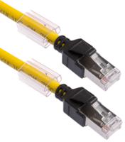 xs6w-6lszh8ss20cm-y OmronXS6, 200mm Cat6a, Yellow RJ45 to Male RJ45 Male, FTP, STP Shielded, Terminated LSZH Sheath