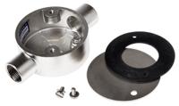 471-1243 RS PRO Through Box, Conduit Fitting, 20mm Nominal Size, 316 Stainless Steel, Silver IP67 rating