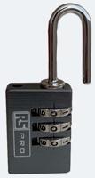 196-3966 RS PRO Combination Aluminium Combination Padlock, 3mm Shackle, 23mm Body