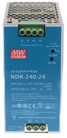 ndr-240-24 MEAN WELL NDR Switched Mode DIN Rail Power Supply, 90 → 264V ac ac Input, 24V dc dc Output, 10A Output, 240W