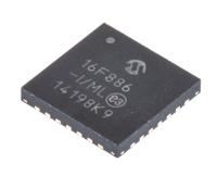 pic16f886-iml Microchip PIC16F886-I/ML, 8 bit PIC, PIC16F886 Microcontroller, 64 MHz, 14kB FLASH, 28-Pin QFN