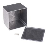 1590v Hammond 1590 Series Natural Die Cast Aluminium Enclosure, IP54, Natural Lid, 120 x 120 x 93.8mm