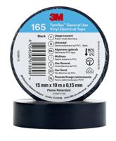 3m-165-black-15mm-x-10m 3M Temflex 165 Black Vinyl Electrical Tape, 15mm x 10m