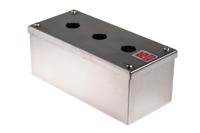 161-1523 RS PRO Stainless Steel Push Button Enclosure - 3 Hole 22mm Diameter