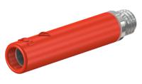 231034-22 Staubli Red Female Banana Socket, 4 mm Connector, Screw Termination, 32A, 30 V, 60V dc, Nickel Plating