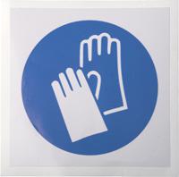 813-4489 RS PRO Vinyl Mandatory Hand Protection Sign With Pictogram Only Text