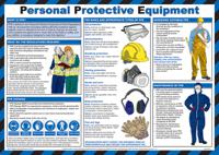 901-1387 Personal Protective Equipment Guidance Safety Poster, Semi Rigid Laminate, English, 420 mm, 590mm
