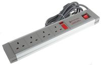 455-321 RS PRO 2m 4 Socket Type G - British Trailing Socket, 230 V ac