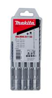 b-59003 Makita 5-Piece SDS Drill Bit Set for Masonry, 8mm Max, 5.5mm Min, Carbide Bits