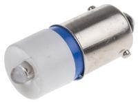 212-496 RS PRO Blue LED Indicator Lamp, 28V dc, BA9s Base, 10mm Diameter, 490mcd