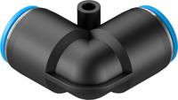qsl-12-20 Festo QS Series Elbow Tube-toTube Adaptor, Push In 12 mm to Push In 12 mm, Tube-to-Tube Connection Style, 130744