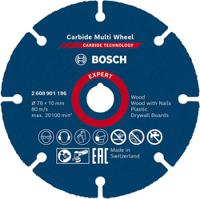 2608901196 Bosch Expert Carbide Cutting Disc, 76mm x 1mm Thick, 1 in pack