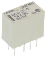g6j-2p-y-dc24 Omron PCB Mount Signal Relay, 24V dc Coil, 1A Switching Current, DPDT