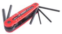 86hju6 Facom 6 piece Folding Hex Key Set, 5/32 - 3/16 - 7/32 - 1/4 - 5/16 - 3/8