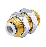 kq2e16-00a SMC KQ2 Series Bulkhead Tube-to-Tube Adaptor, Push In 16 mm to Push In 16 mm, Tube-to-Tube Connection Style