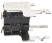 b3f-3120 Omron Black Plunger Tactile Switch, SPST 50 mA @ 24 V dc 1.6mm Through Hole