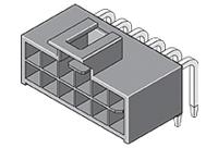 105314-1104 Molex Nano-Fit Series Right Angle Through Hole PCB Header, 4 Contact(s), 2.5 mm Pitch, 2 Row, Shrouded