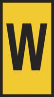 531-07957-hods85-w-pvc-ye HellermannTyton HODS85 Slide On Cable Markers, Yellow, Pre-printed "W", 1.8 → 3.6mm Cable, 531-07957 HODS85