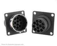 utg01412ph Souriau Sunbank by Eaton Circular Connector, 12 Contacts, Flange, Standard Connector, Plug, Male, IP65, UTG Series