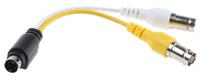 110-028-919 Van Damme Male 4 Pin mini-DIN to Female BNC x 2 DIN Cable 150mm