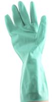 34485008 Mapa Ultranitril Green Nitrile Work Gloves, Size 8, Uncoated Coating