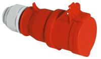 3148 Bals IP44 Red Cable Mount 3P + N + E Industrial Power Socket, Rated At 32A, 415 V