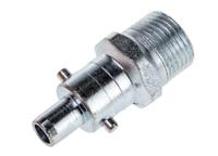 776-8337 RS PRO Steel Male Pneumatic Quick Connect Coupling, G 3/8 Male Threaded