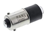 215-501-22-38 Marl Red LED Indicator Lamp, 24V dc, BA9s Base, 4.9mm Diameter, 2750mcd
