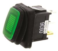 kre2aea2gbb ZF Illuminated SPST, On-Off Rocker Switch Panel Mount