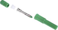 454-306 RS PRO Green Male Banana Plug, 4 mm Connector, Solder Termination, 10A, 1000V, Tin Plating