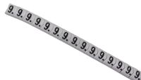 901-10365 HellermannTyton Helagrip Slide On Cable Markers, Black on White, Pre-printed "9", 2 → 5mm Cable,