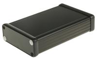 1455j1202bk Hammond 1455 Series Black Aluminium Enclosure, IP54, Flanged, Black Lid, 120 x 78 x 27mm