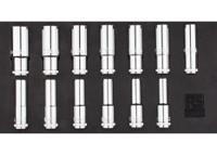 249-0349 RS PRO 13-Piece Metric 1/2 in Deep Socket Set , 6 point
