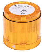 84330055 Werma 843 Series Amber Steady Effect Beacon Unit, 24 V dc, LED Bulb, AC, DC, IP54