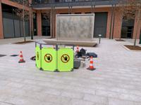 840-0584 RS PRO Grey & Yellow Polyester Folding Barrier