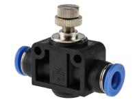 144-2663 RS PRO Tube Speed Controller, Push In 8mm Tube Inlet Port x Push In 8mm Tube Outlet Port