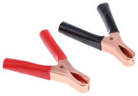 010032 Mueller Electric Crocodile Clip, Copper-Plated Steel Contact, 50A, Black/Red