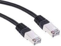 411-227 RS PRO, 1m Cat6, Black RJ45 to Male RJ45 Male, S/FTP Shielded, Terminated PVC Sheath